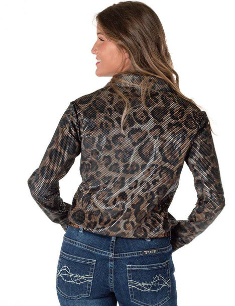 Pullover Button-Up (shiny leopard)